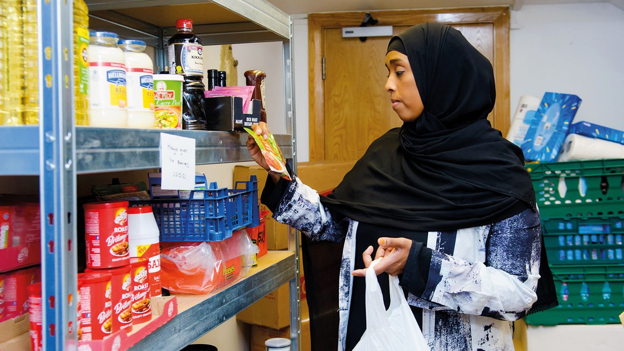 Woman at a Women’s Inclusive Team foodbank